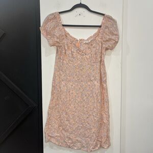 NWT Elodie Floral Pink Babydoll Peasant Dress Size Large Cottage